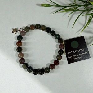 Art of Luck Agate Bracelet with Shooting Star Charm